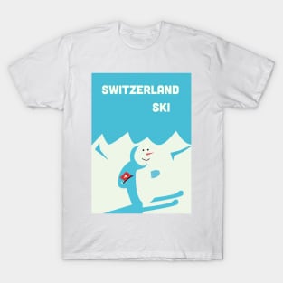 Switzerland Ski poster T-Shirt